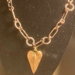 Bronze leaf of wisdom necklace